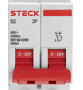Disjuntor Bipolar 3ka, 2p 63A Curva C, Steck, Sdd62 c63